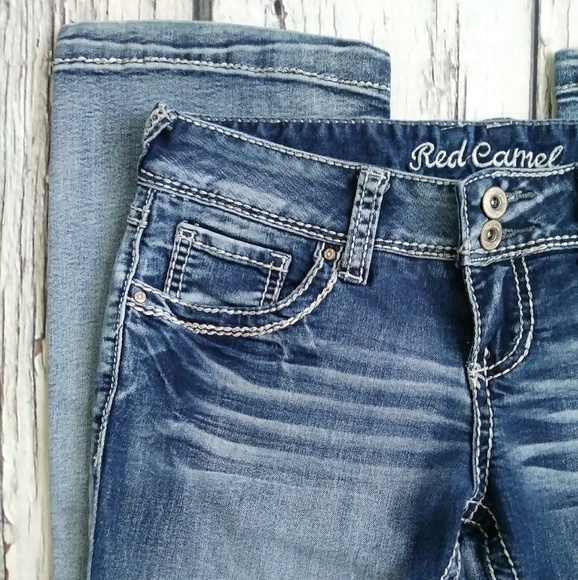 Red Camel Embellished Low Rise Bootcut Jeans Sz 5 - Picture 3 of 8